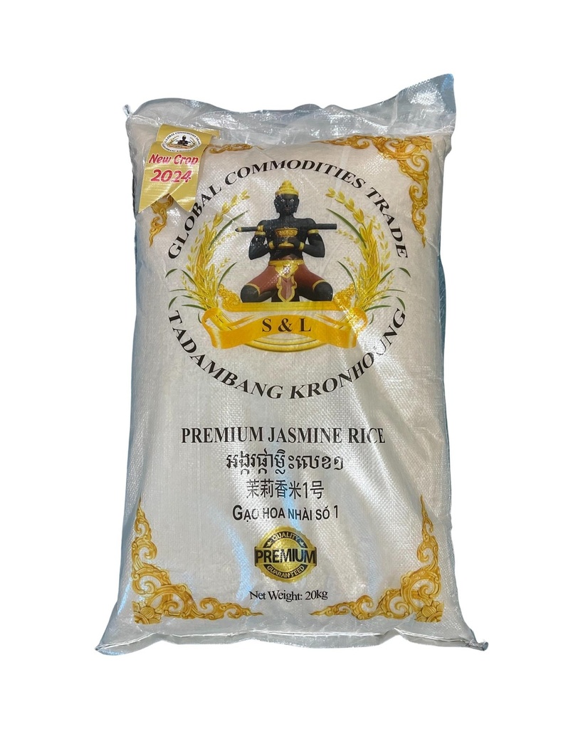 Premium Jasmine Rice 20KG  (Sell by Khmer Rice)